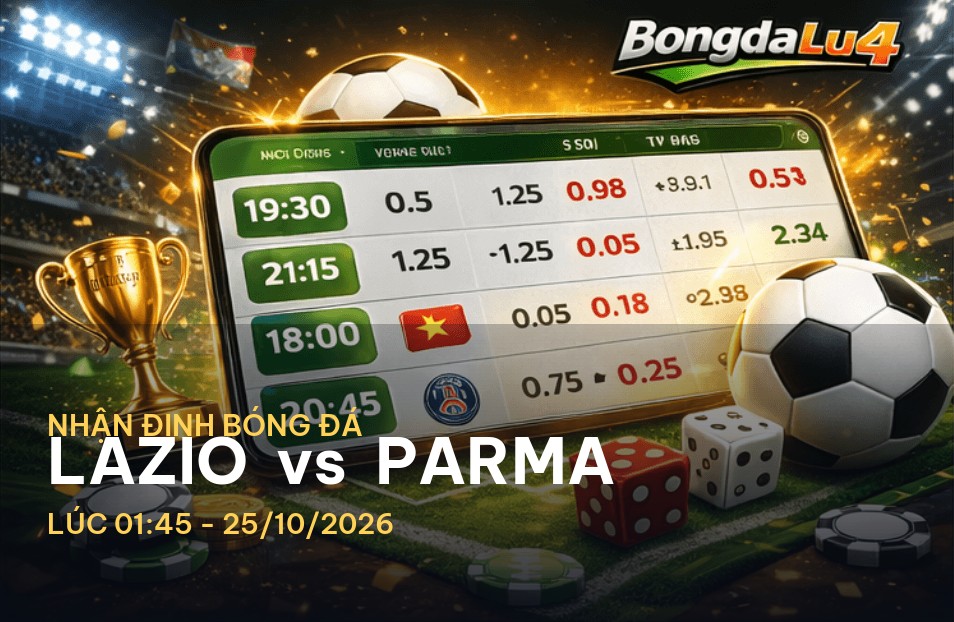Bongdalu soi kèo hôm nay: Nhận định trận Lazio vs Parma