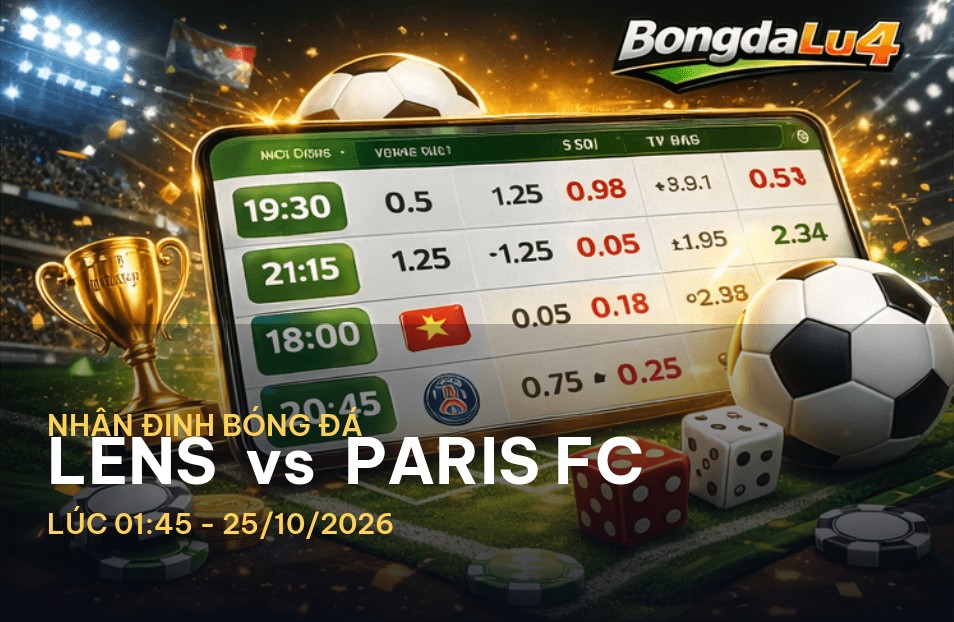 Bongdalu soi kèo hôm nay: Nhận định trận Lens vs Paris FC