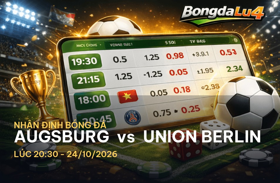 Bongdalu soi kèo hôm nay: Nhận định Augsburg vs Union Berlin